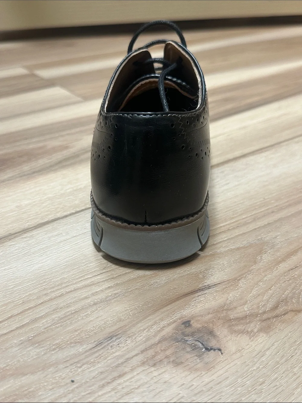 Deer Stags Kids Ace Wingtip Oxford Dress Shoes - Black Youth Size 4.5 M New